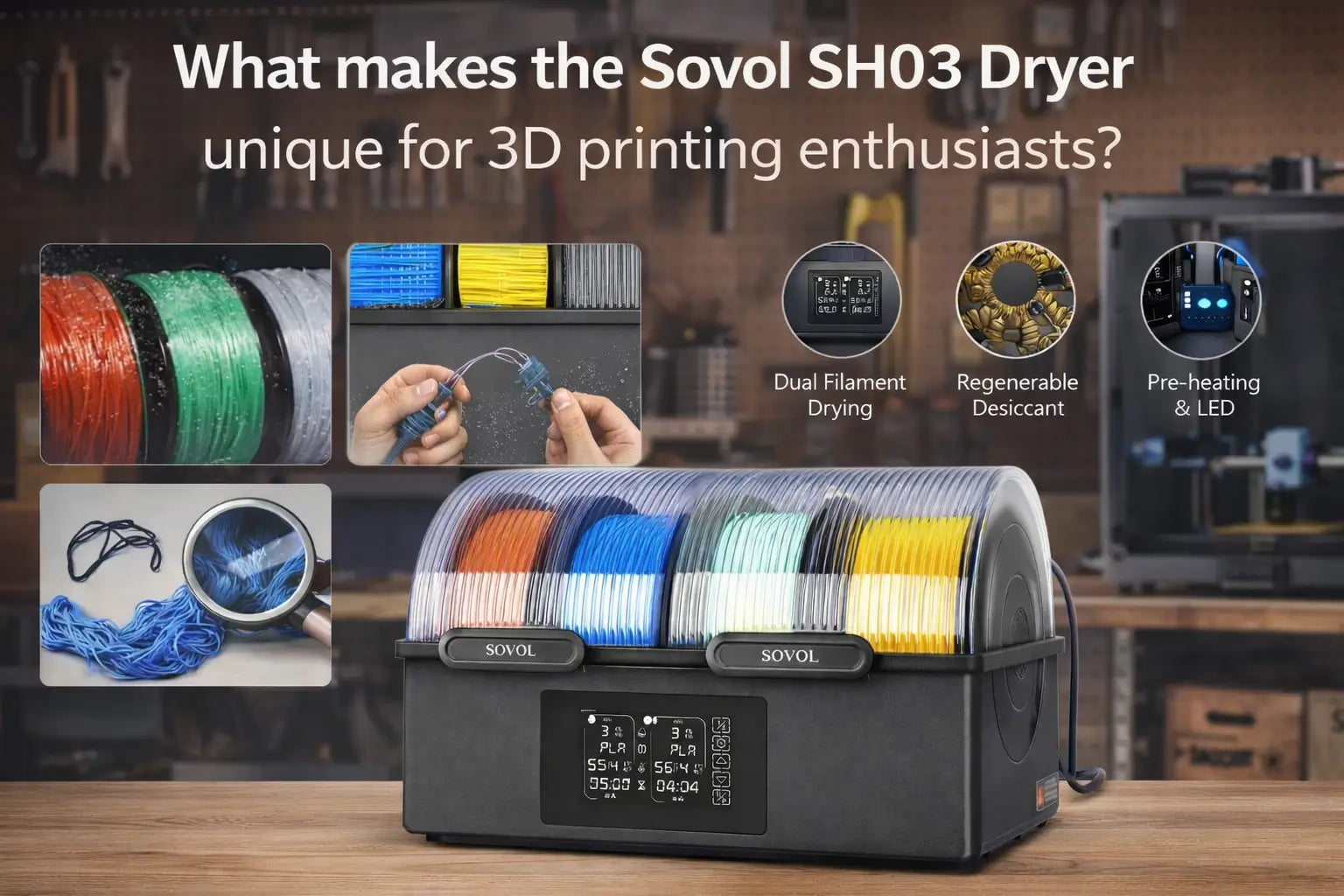 What makes the Sovol SH03 Dryer unique for 3D printing enthusiasts
