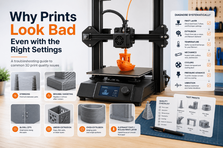 Why Your 3D Print Looks Bad Even with the Right Settings