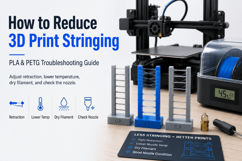 Why is my 3D print stringing? Causes and fixes (PLA + PETG)