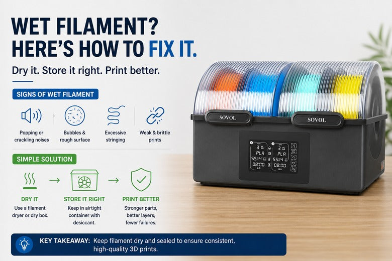 Why wet filament causes bad 3D prints