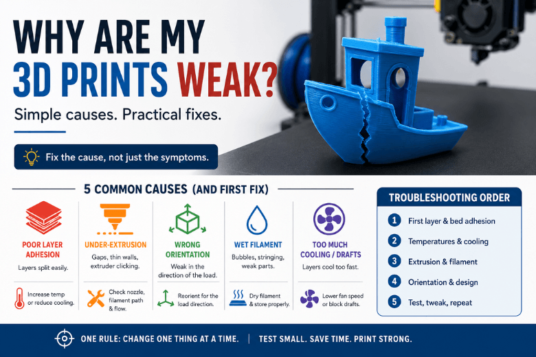 Why your 3D print is failing: common causes and fixes