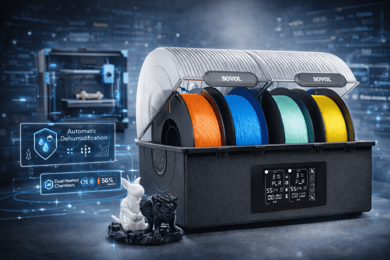 Sovol SH03 Filament Dryer delivers better drying results