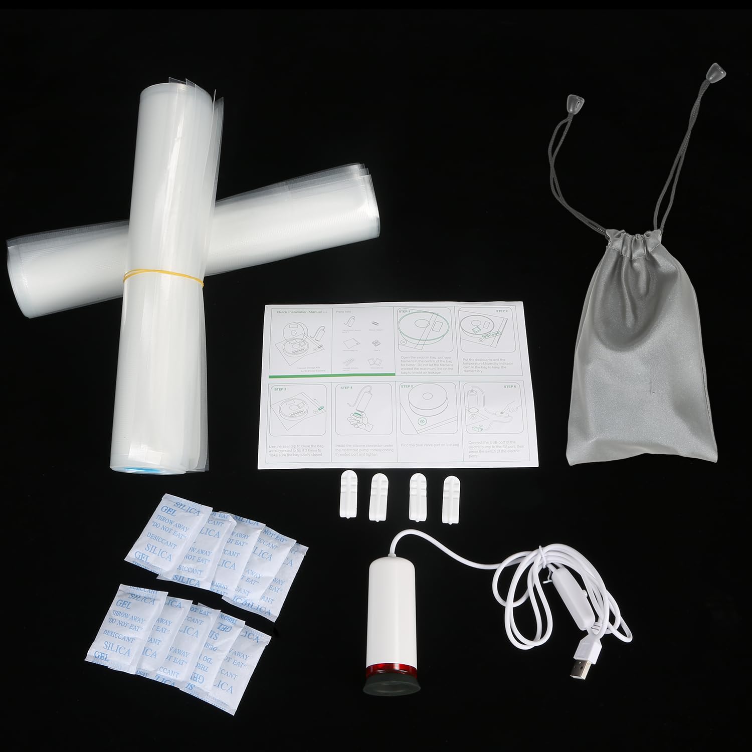 Sovol Filament Storage Bags Kit with Automatic Vacuum Pump