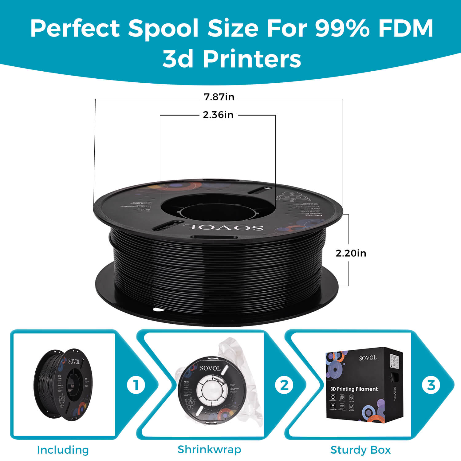Sovol PETG 3D Filaments 2KG
