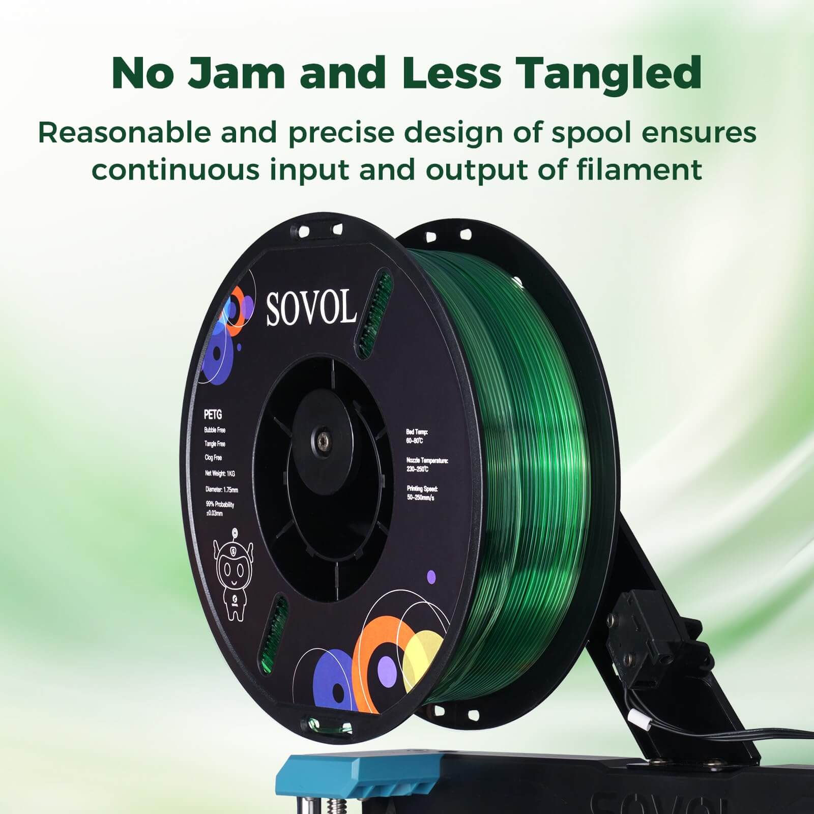 Sovol PETG 3D Filaments Gradient Green