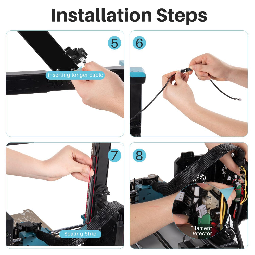 Sovol 3D Printer Filament Runout Sensor Bracket Roller
