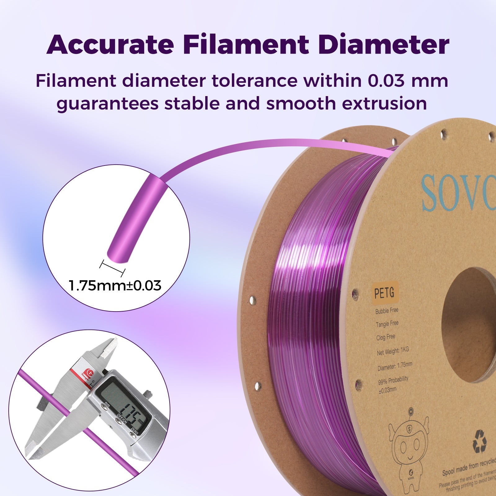 Sovol PETG 3D Filaments Gradient Purple