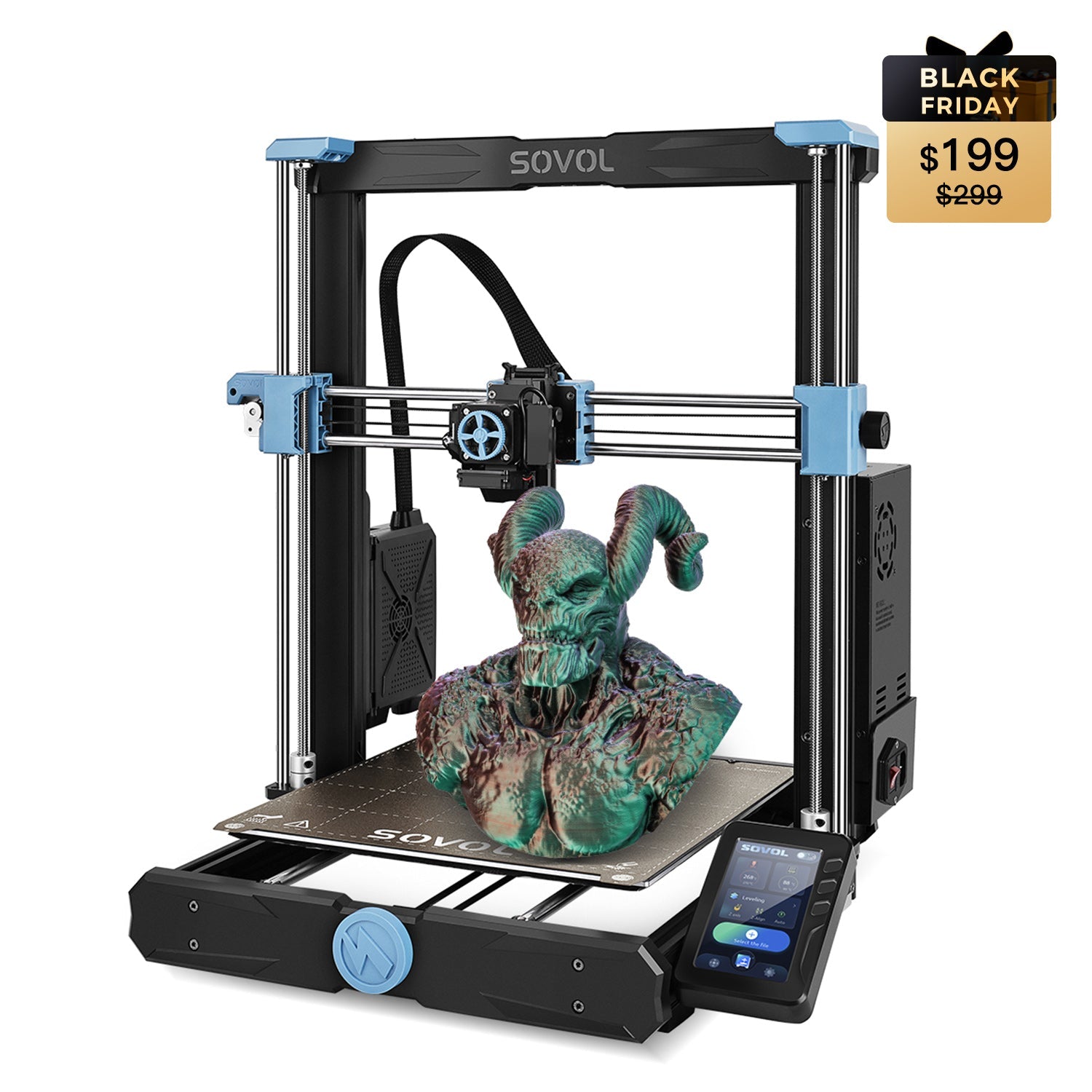 Sovol SV06 Plus 3D printer Black Friday deal with high precision print and upgraded structure.
