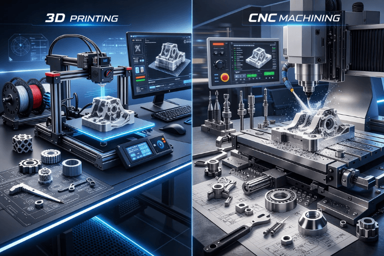 Comparing 3D Printing and CNC Machining for Modern Production Needs
