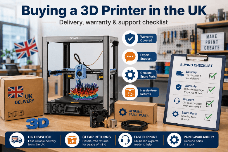 Buying a 3D Printer in the UK: Delivery, Warranty and Support Explained