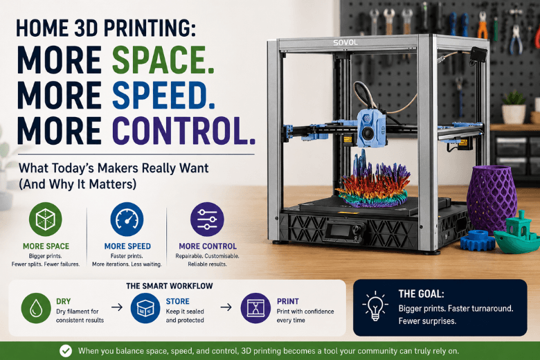 The rise of home 3D printing: why makers want more space, speed and control