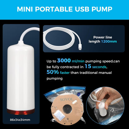Sovol Filament Storage Bags Kit with Automatic Vacuum Pump