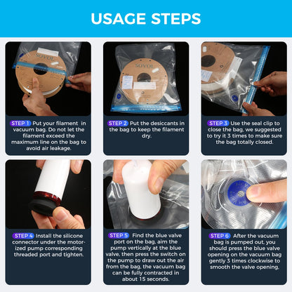 Sovol Filament Storage Bags Kit with Automatic Vacuum Pump