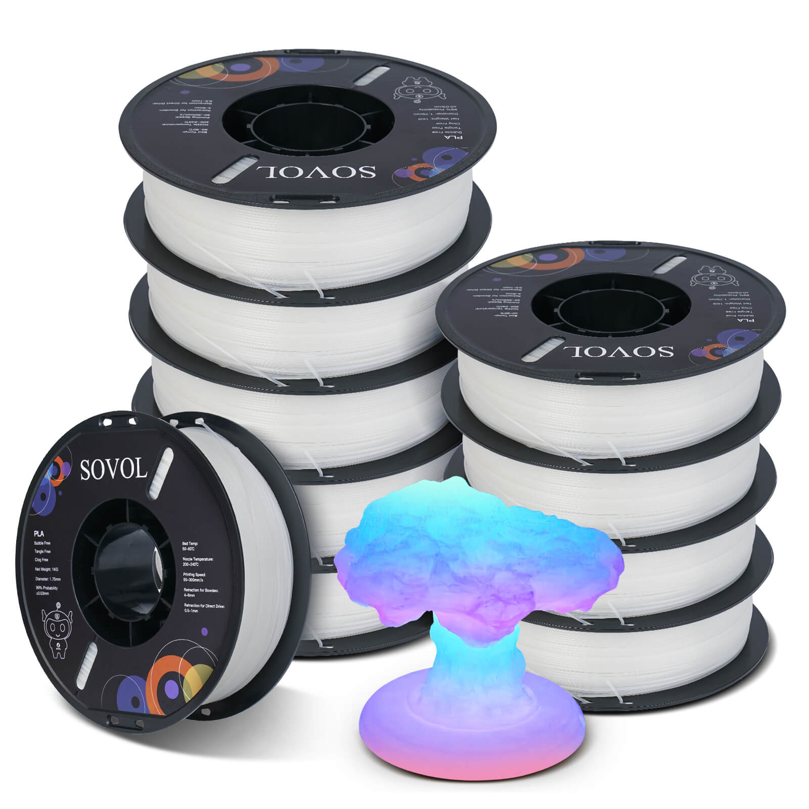 Sovol Glow in dark PLA Filament 10 KG