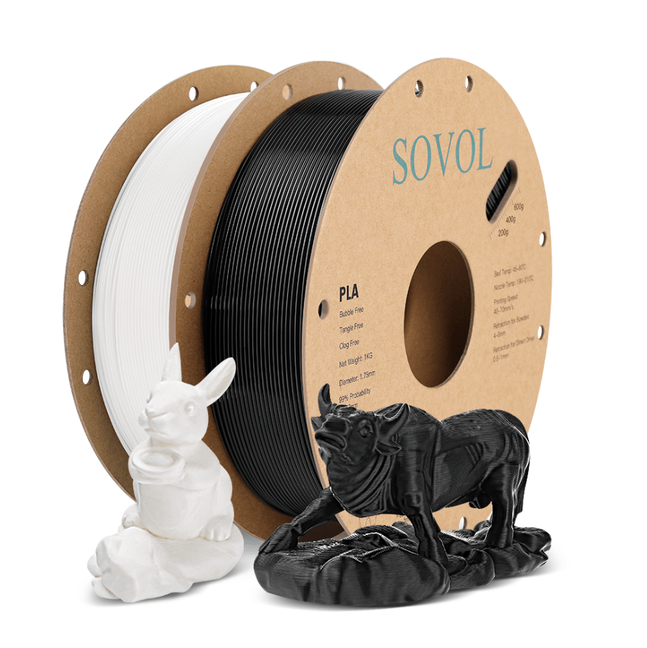 Sovol PLA 3D Printer Filament 1.75mm 2 Spool 2kg