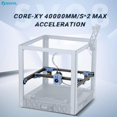 SVO8 3D printer featuring a Core XY setup that combines speed and precision