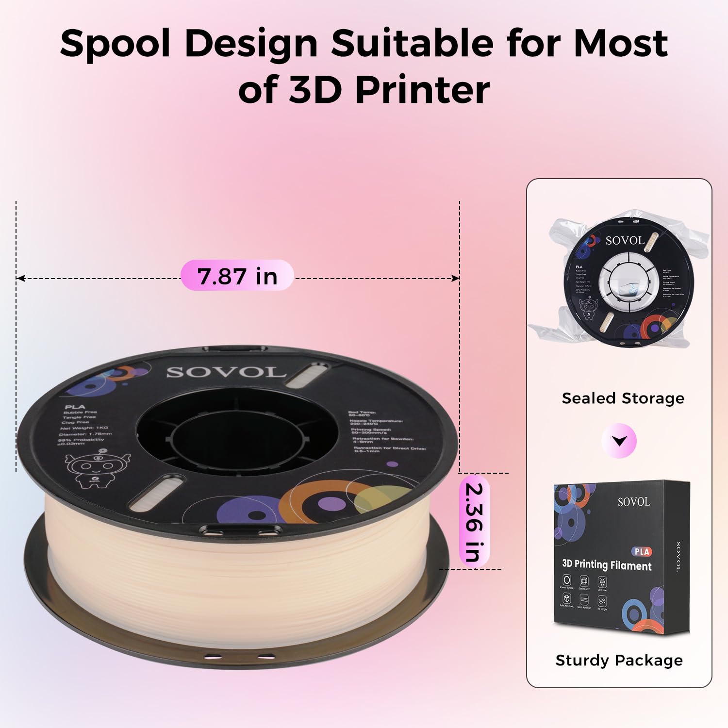 Sovol UV Reactive Color-Changing PLA Filament