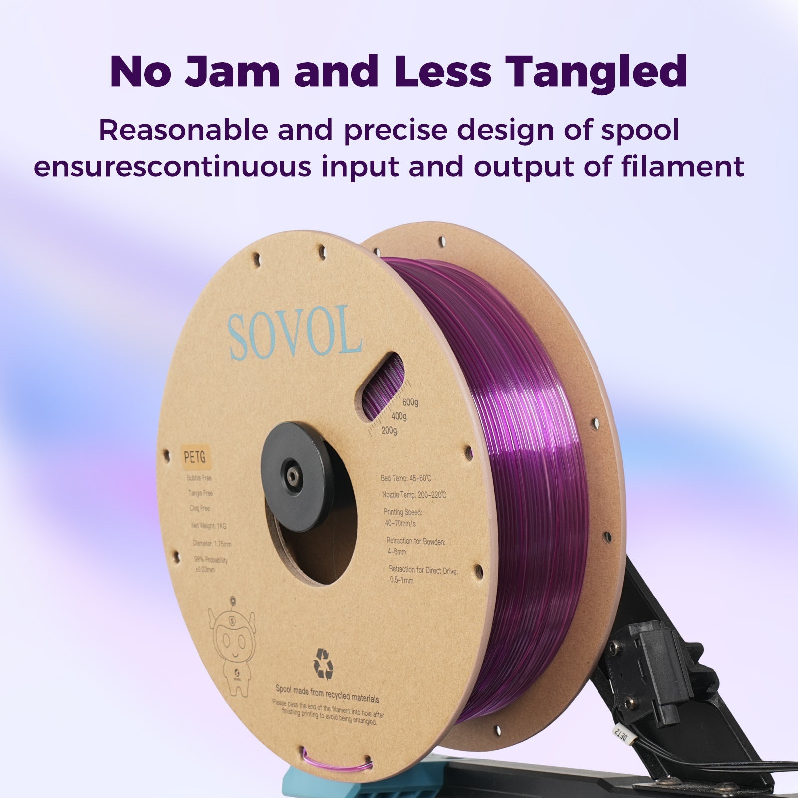 Sovol PETG 3D Filaments Gradient Purple
