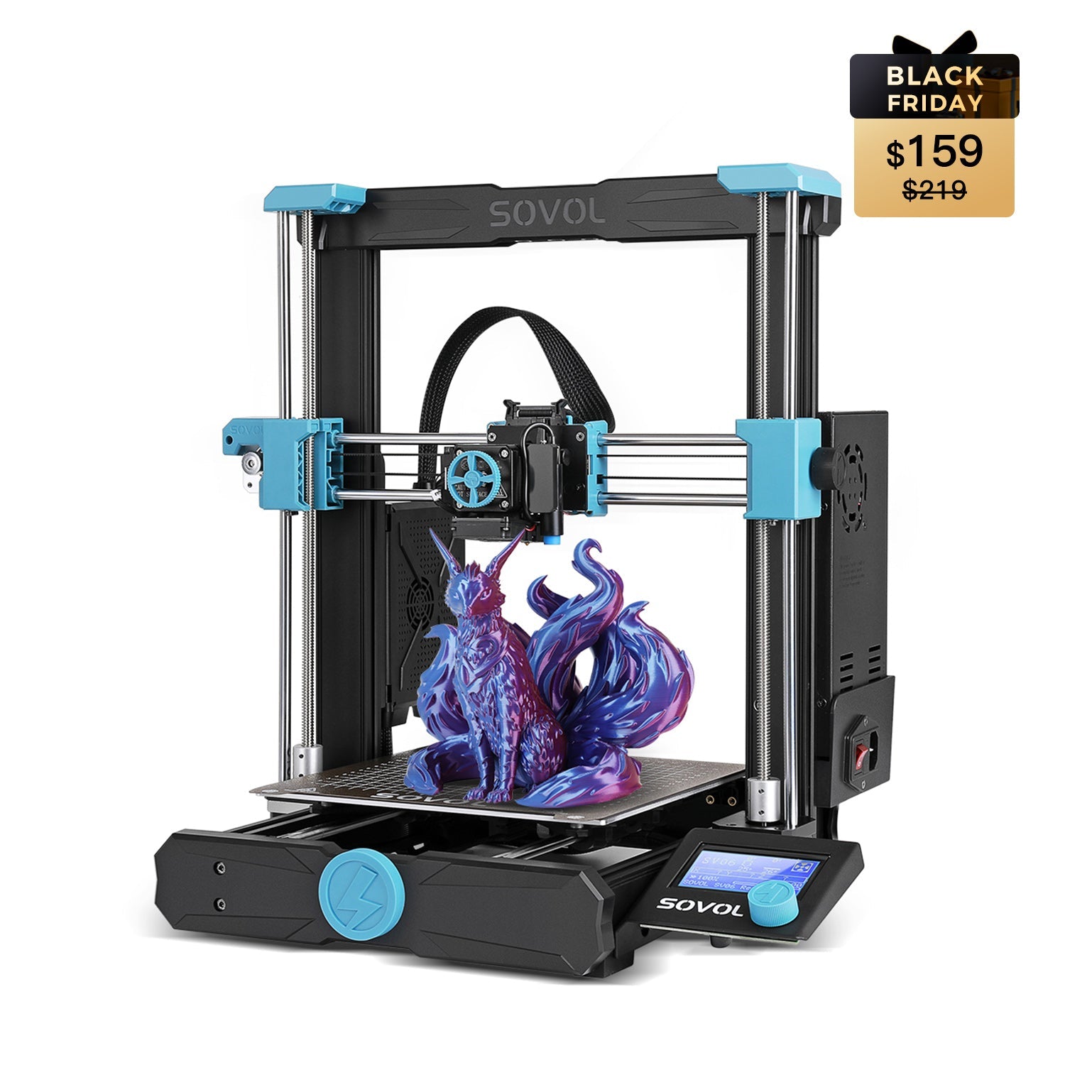 Sovol SV06 3D printer Black Friday offer featuring fast printing and sturdy frame design.