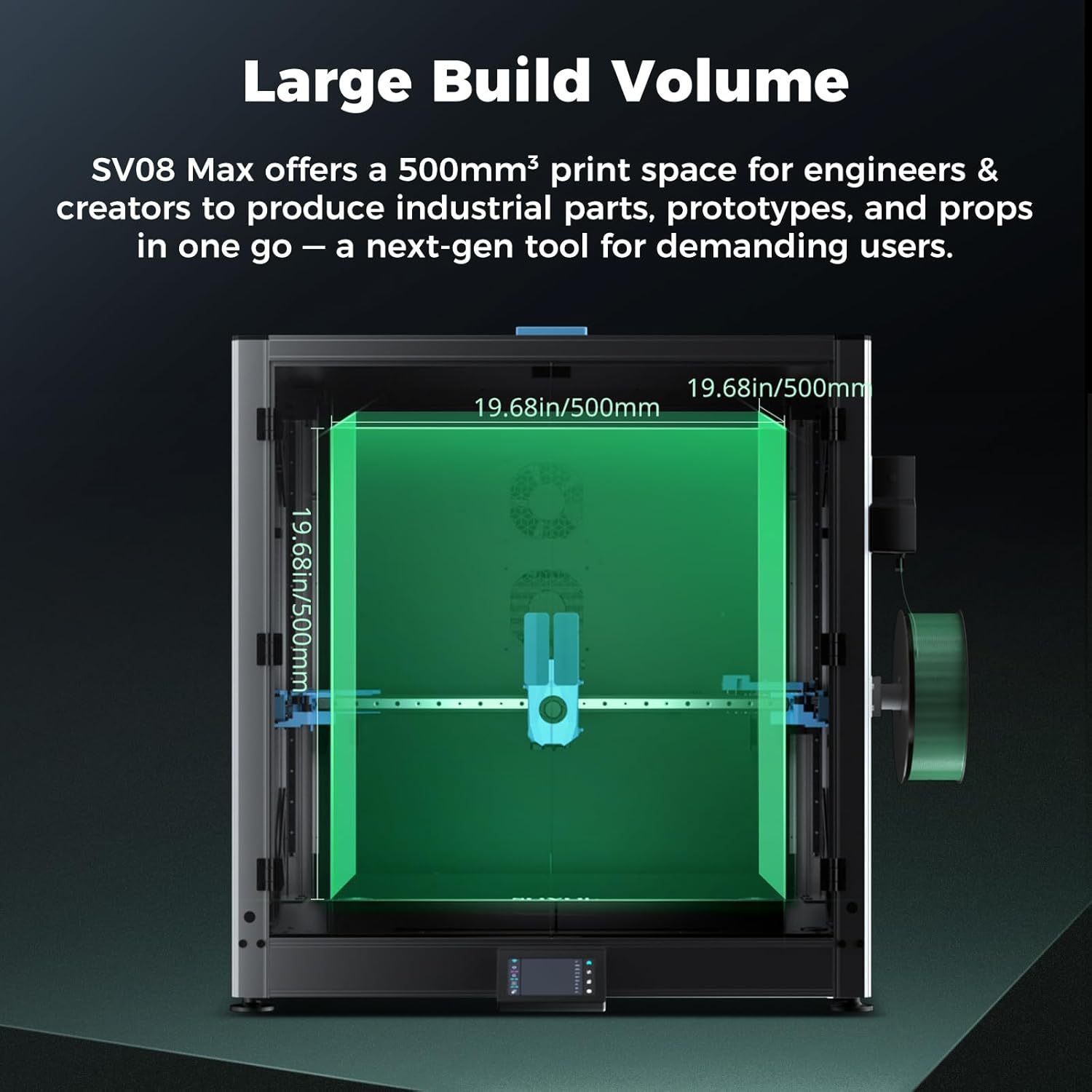 Sovol SV08 Max large build volume 500x500x500mm for industrial size prints