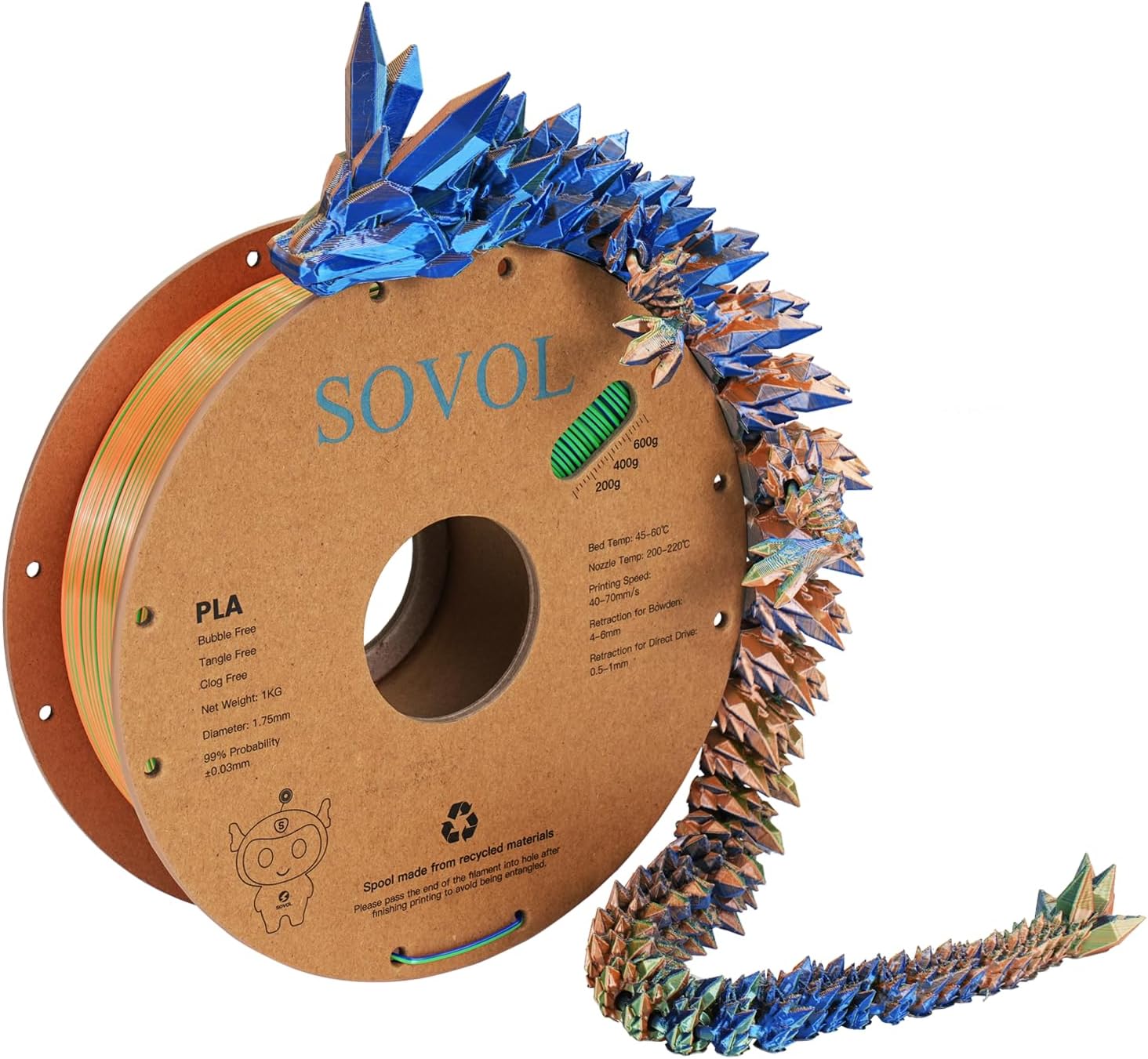 Sovol Silk PLA 3D Filament 1KG