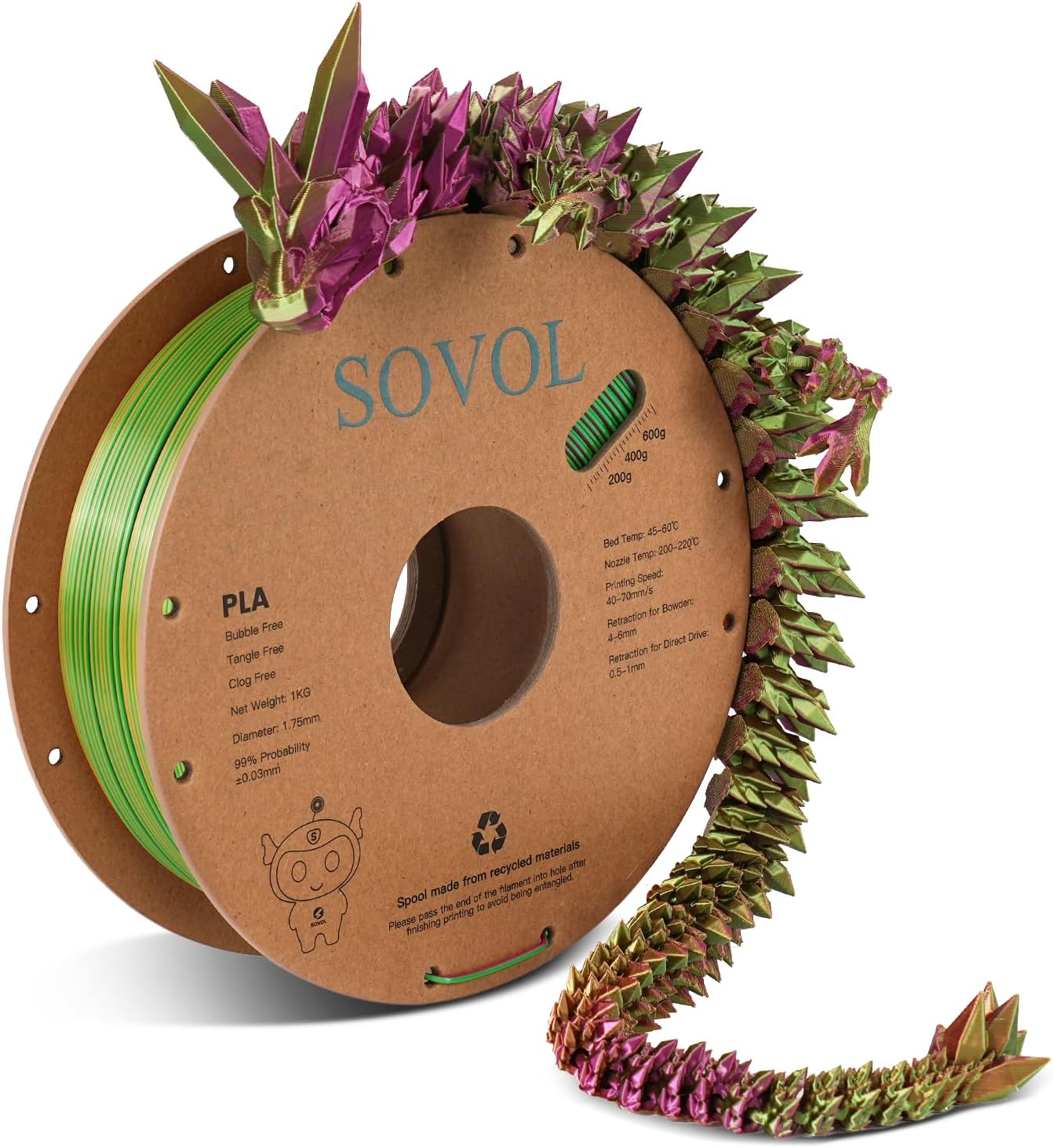 Sovol Silk PLA 3D Filament 1KG